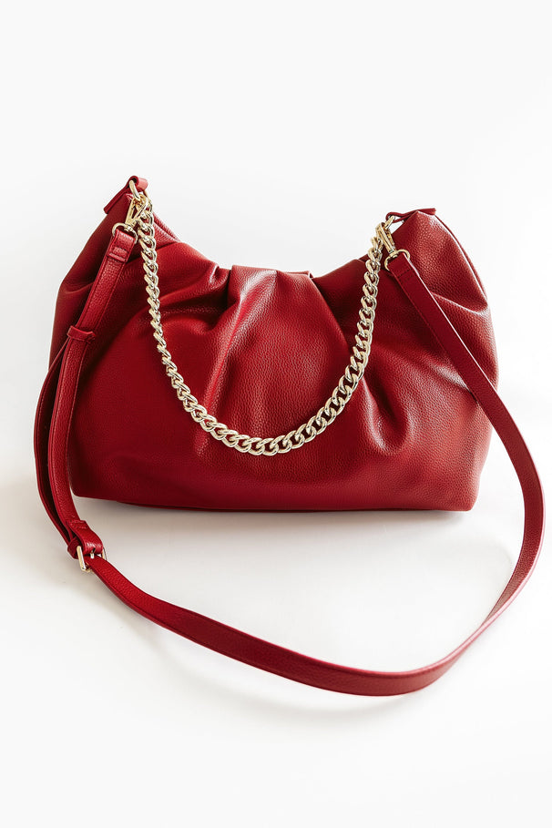 Glitzy Girlz Boutique Bag BAG / Red Leela Chain Pouch Bag | Red
