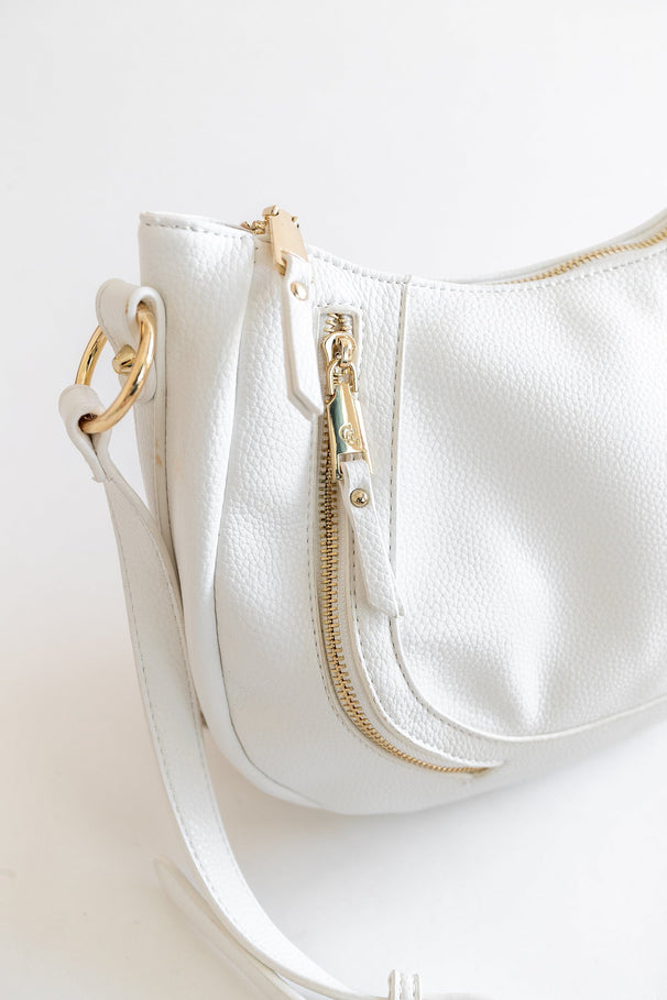 Glitzy Girlz Boutique Bag White Evanna Crossbody Purse | White