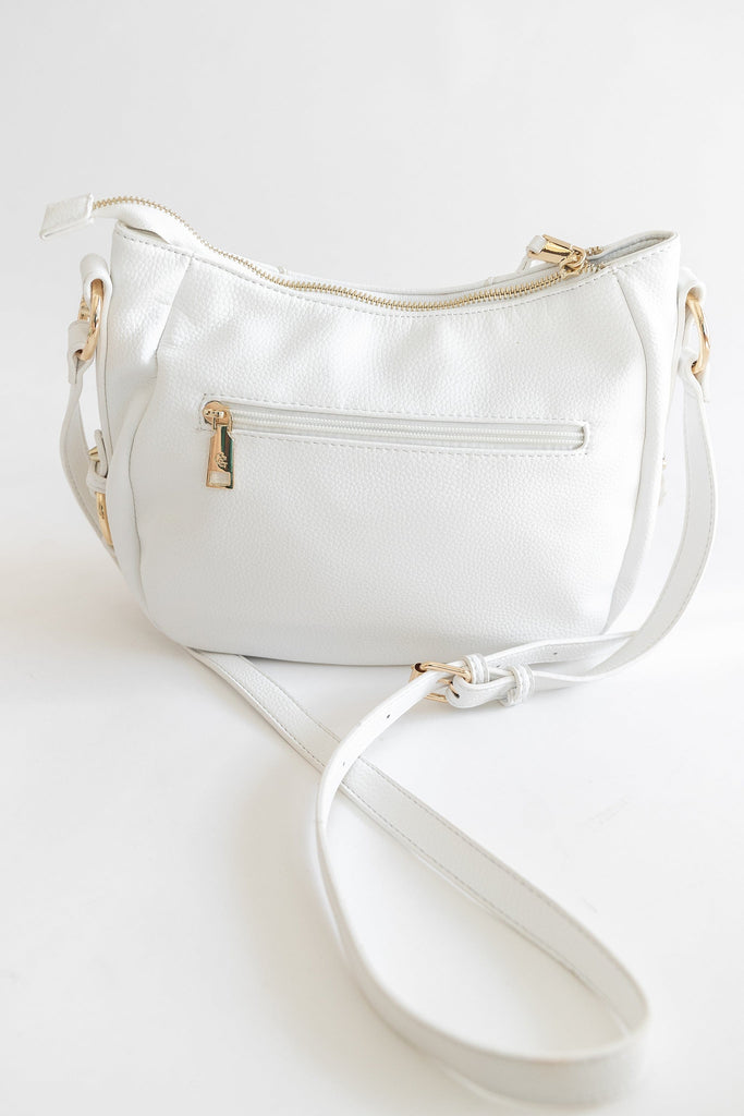 Glitzy Girlz Boutique Bag White Evanna Crossbody Purse | White