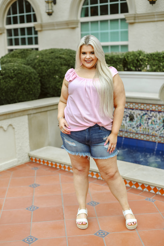 Glitzy Girlz Boutique Blissful & Bright Pink Top