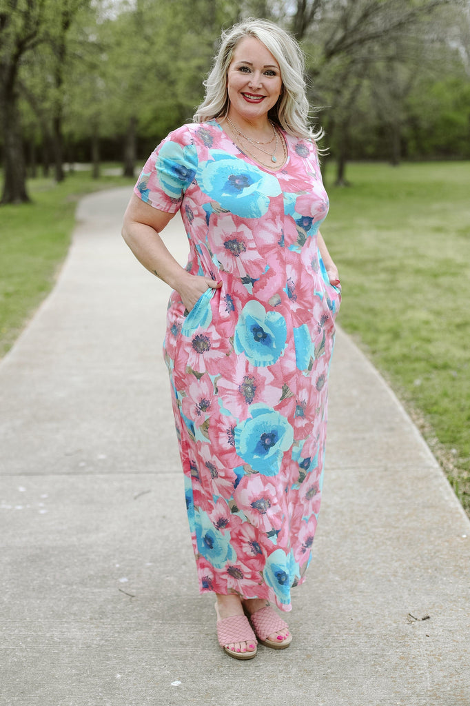 Glitzy Girlz Boutique Dressed In Delight Floral Maxi Dress