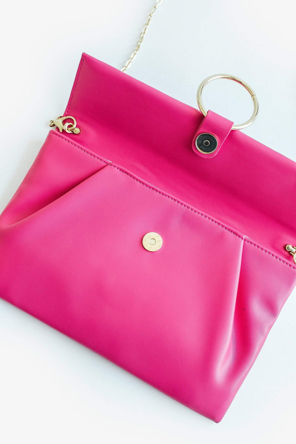 Glitzy Girlz Boutique Handbags ONE SIZE / PINK Hudson  | Pink Clutch